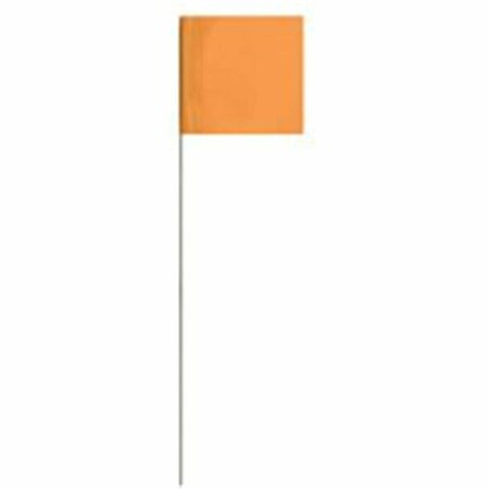 PRESCO 2. 5 x 3.5-21 in. Orange glow Stake Flag 764-2321OG